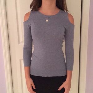 Tahari Knit Cold Shoulder Sweater